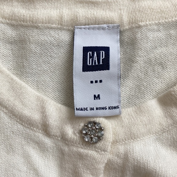 GAP Factory Long Sleeve Button Down Cardigan with Embellished Buttons - Picture 7 of 8